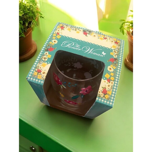 The Pioneer Woman 20oz Stemless Glass Happy Birthday Wine Glass NIB Prairie Ree - Picture 6 of 7